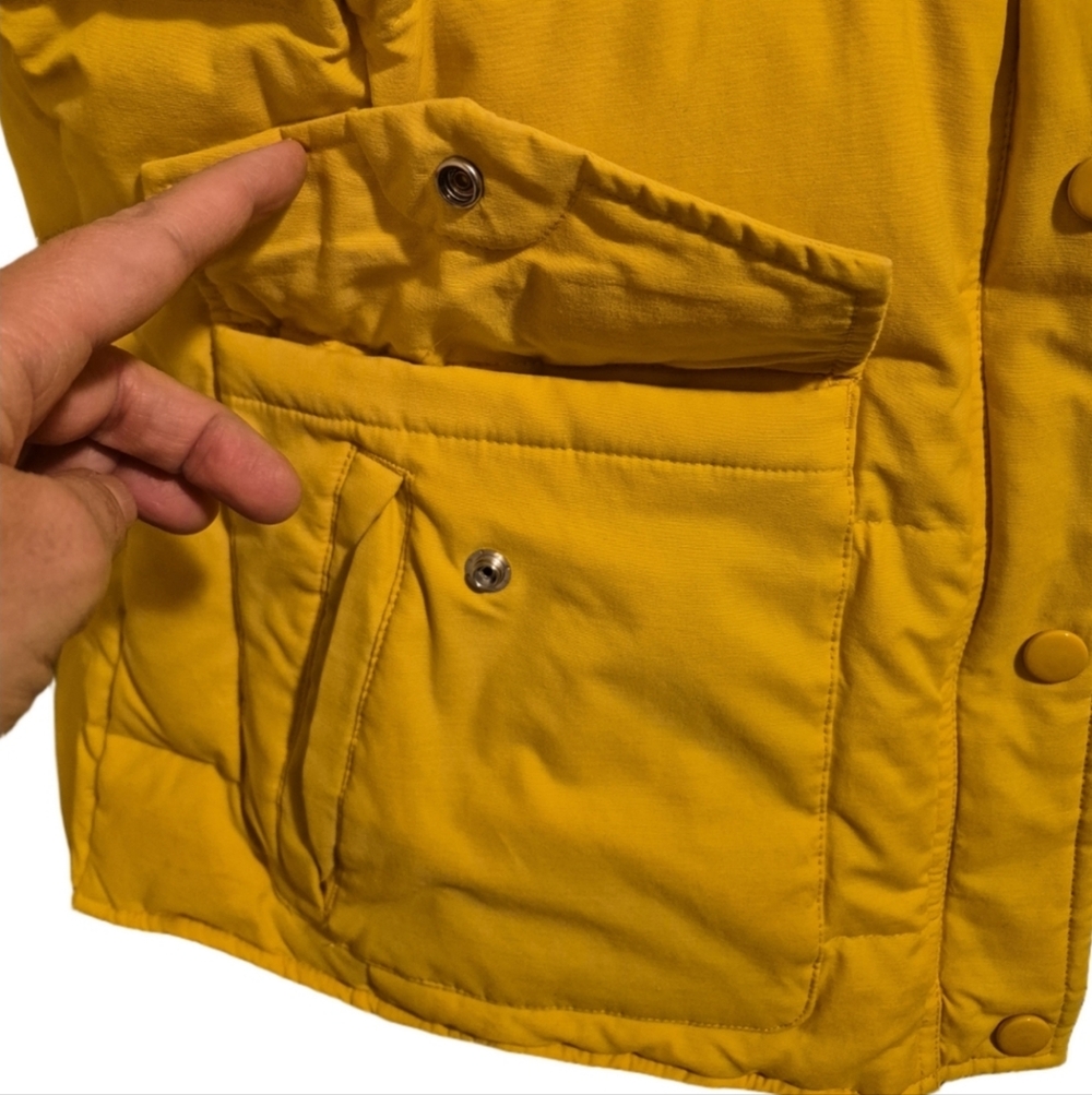 Women's s Lands End Quilted Puffer Vest - Yellow Large 12/14 - Picture 9 of 12
